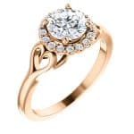 Rose Gold Engagement Ring with Halo