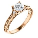 Vintage Rose Gold Engagement Rings