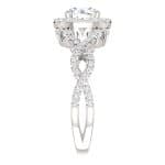 14K White Gold 6.5mm Moissanite Engagement Ring