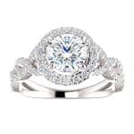 14K White Gold 6.5mm Moissanite Engagement Ring