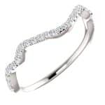 14K White Gold 6.5mm Moissanite Engagement Ring