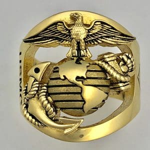 14K Gold Marine Corps Rings