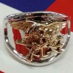 Beautiful Navy SEAL Ring Made in the USA by a US Veteran owned custom Jewelry business