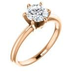 Moissanite Rose Gold Engagement Ring 